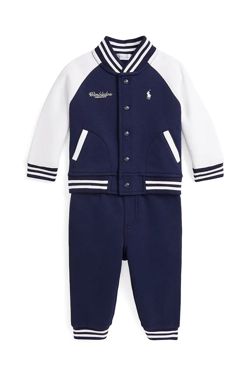 Tepláková súprava pre bábätká Polo Ralph Lauren Wimbledon Collection tmavomodrá farba, 320970410001