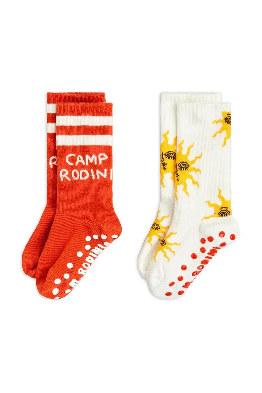 Detské ponožky Mini Rodini Sun 2-pak červená farba, 2566010800