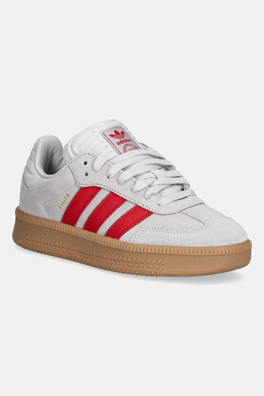 Detské tenisky adidas Originals SAMBA XLG šedá farba, JR1633