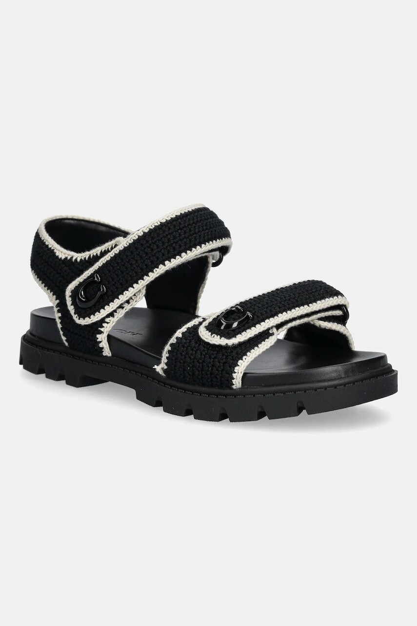 Sandále Coach Brynn Crochet Sandal čierna farba, CBO18