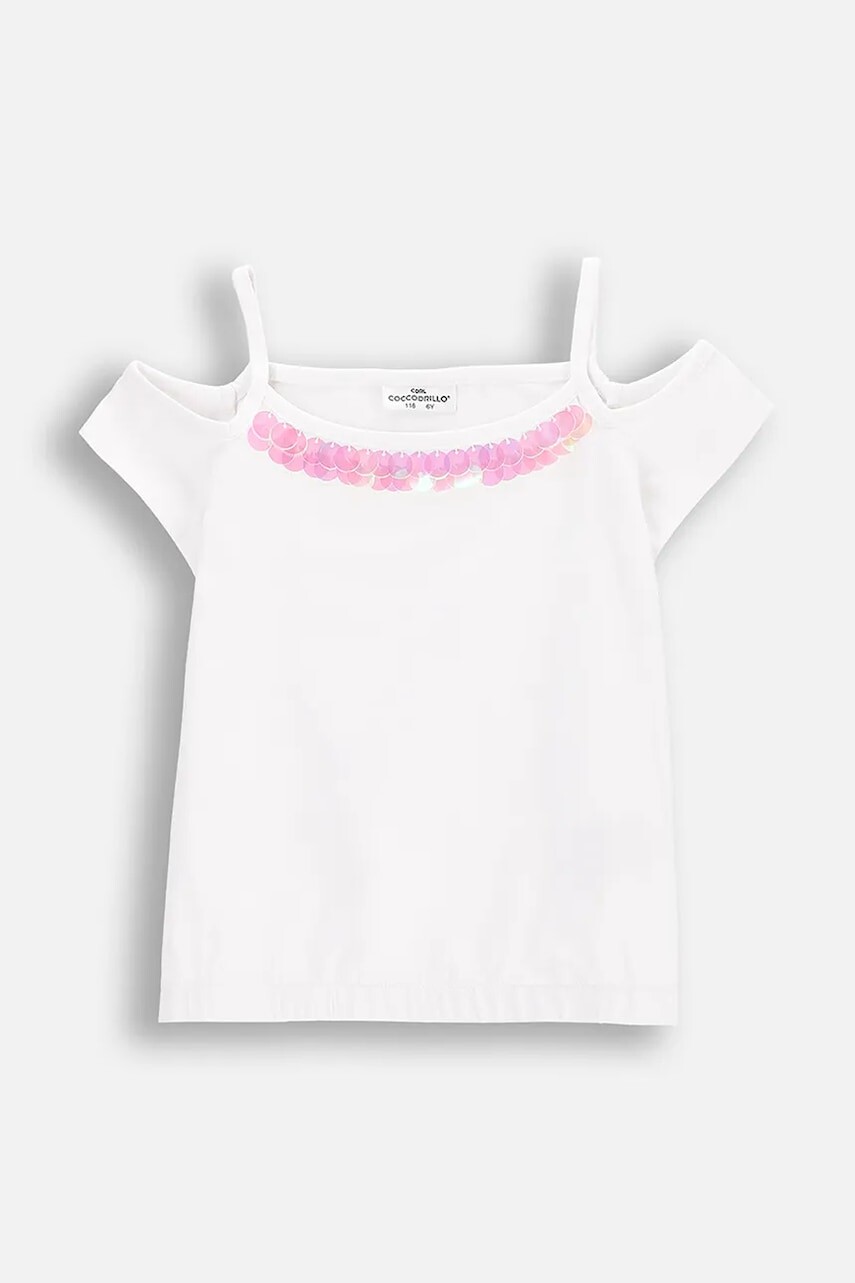 Tričko Coccodrillo biela farba, INSIDE OCEAN GIRL KIDS