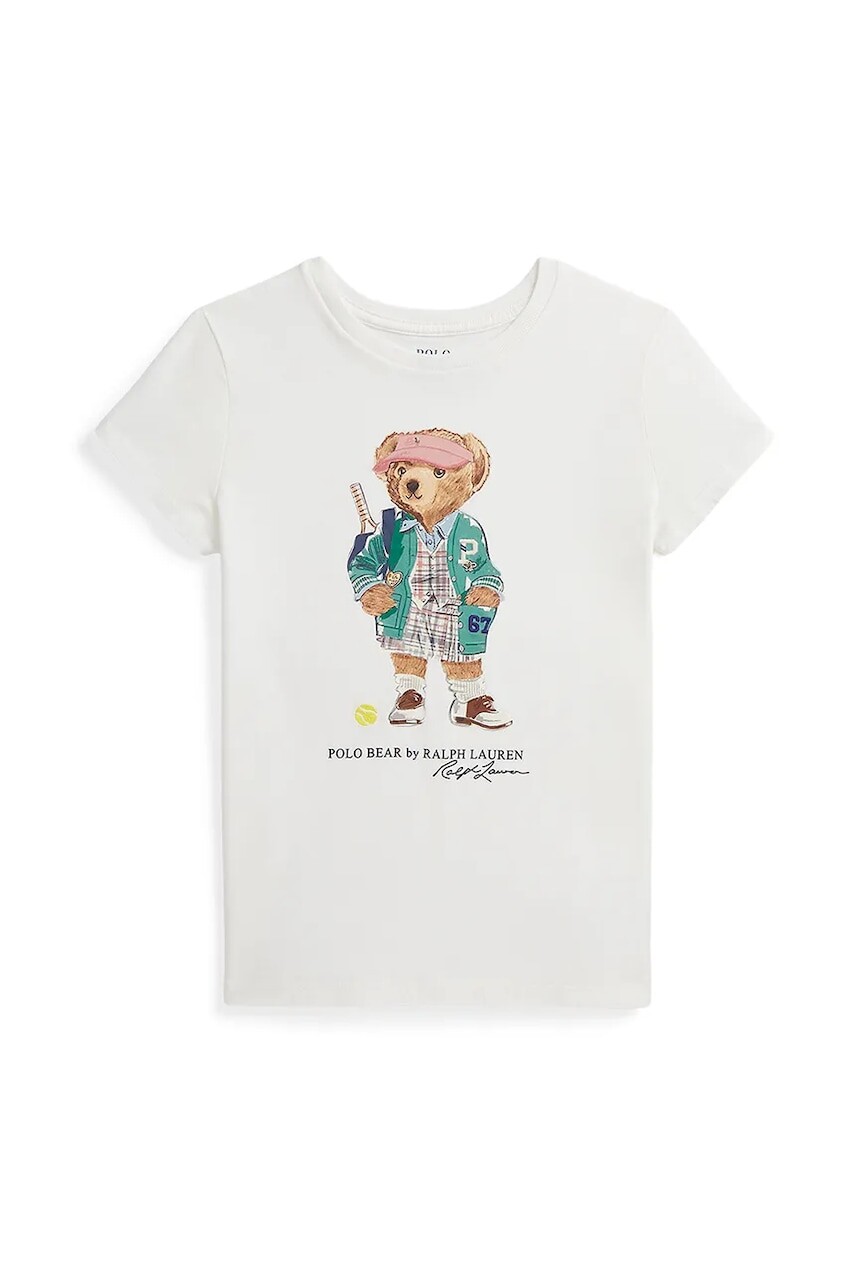 Bavlnené tričko Polo Ralph Lauren biela farba, 313971122002