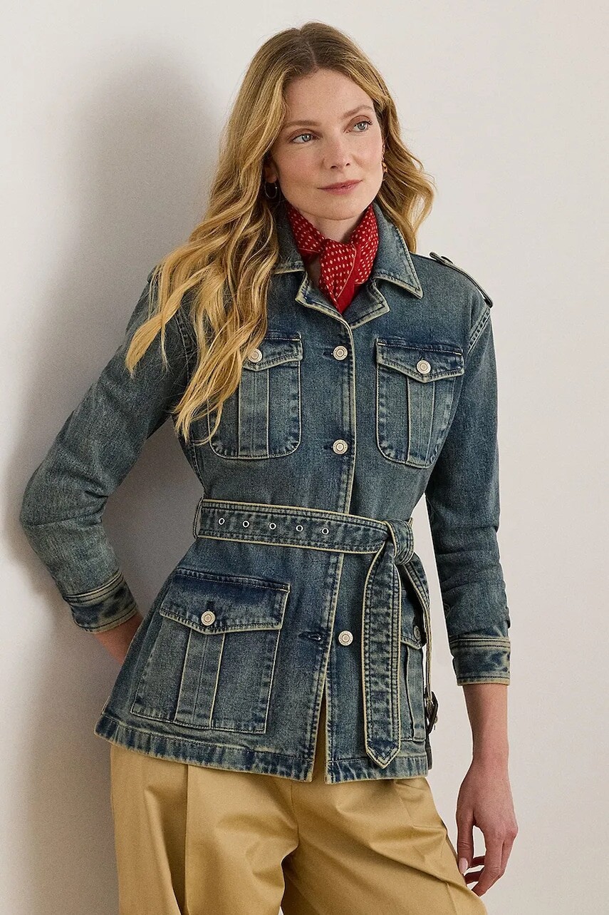 Rifľová bunda Lauren Ralph Lauren prechodná, 200978818