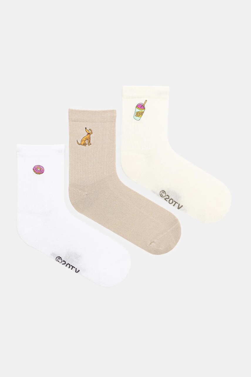Detské ponožky adidas Performance 3-pak biela farba, JN2761