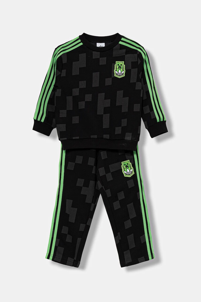 Detská bavlnená tepláková súprava adidas Originals čierna farba, KD9823