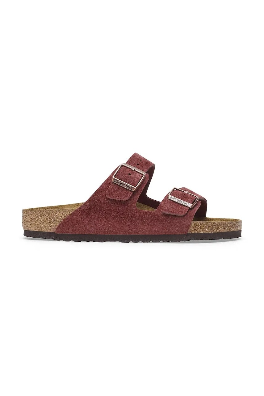 Semišové šľapky Birkenstock Arizona červená farba, 1028353