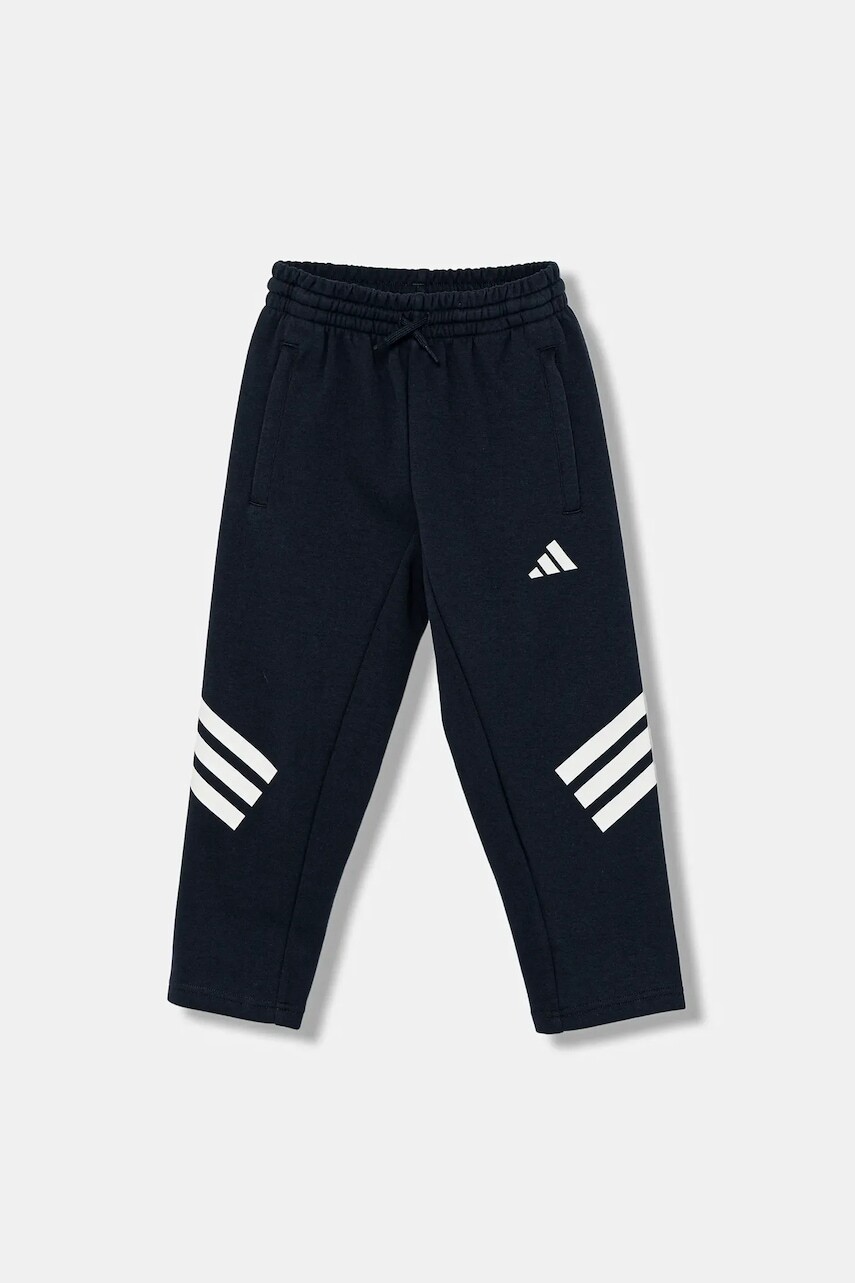 Detské tepláky adidas tmavomodrá farba, s potlačou, JW7520