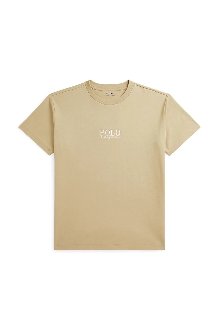 Bavlnené tričko Polo Ralph Lauren béžová farba, 323964779005