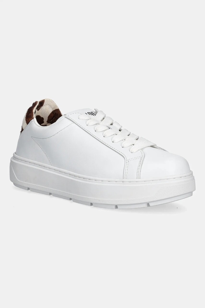 Kožené tenisky Love Moschino biela farba, JA15174G1NIA810A
