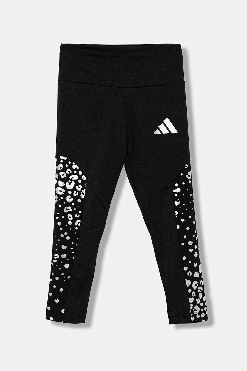 Detské legíny adidas čierna farba, s potlačou, JM3843