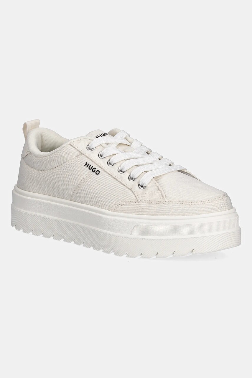 Tenisky HUGO Lyssa béžová farba, 50548178
