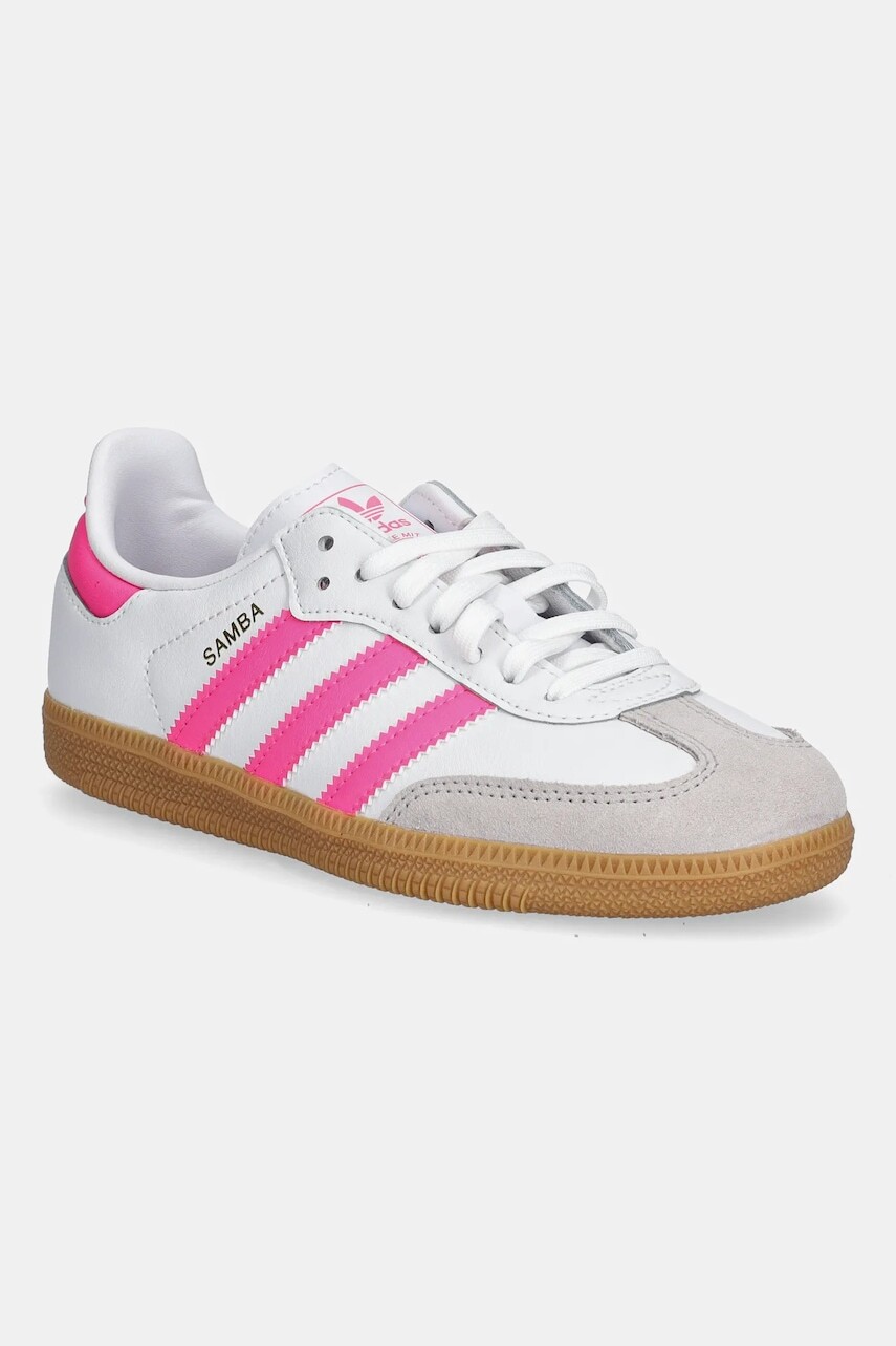 Detské tenisky adidas Originals SAMBA OG biela farba, JQ2827