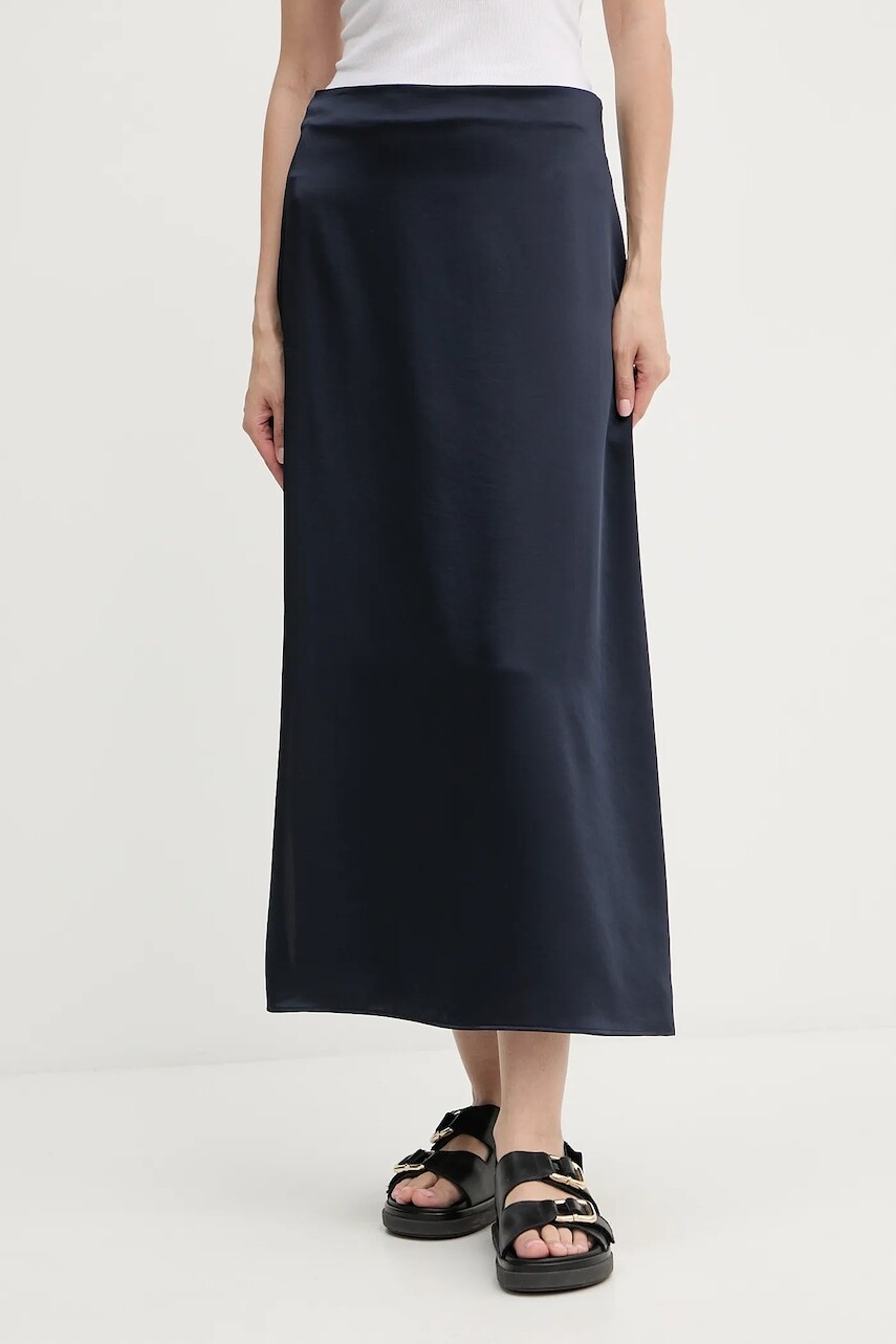 Sukňa Weekend Max Mara ANGELO tmavomodrá farba, maxi, áčkový strih, 2525106041600