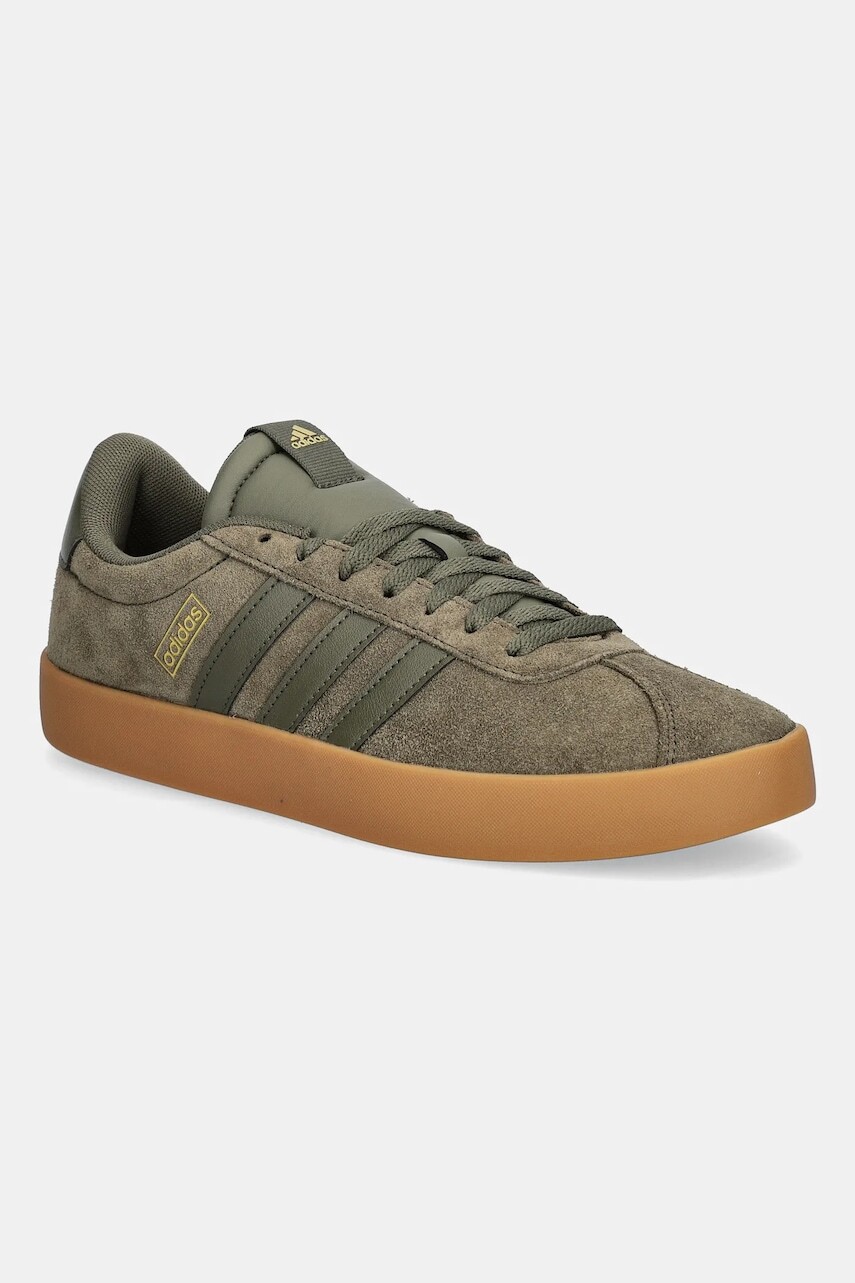 Semišové tenisky adidas Vl Court 3.0 zelená farba, JR2223