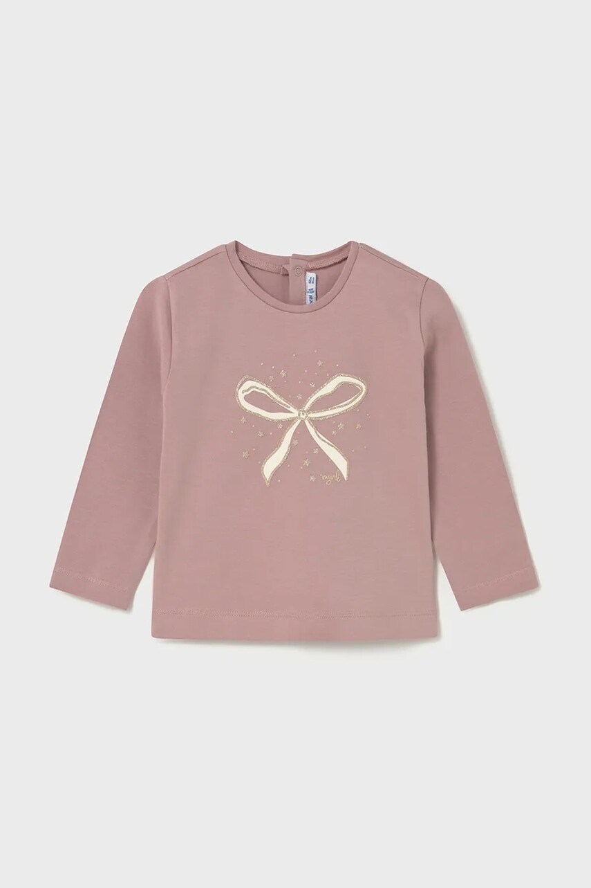 Detské tričko s dlhým rukávom Mayoral ružová farba, 116