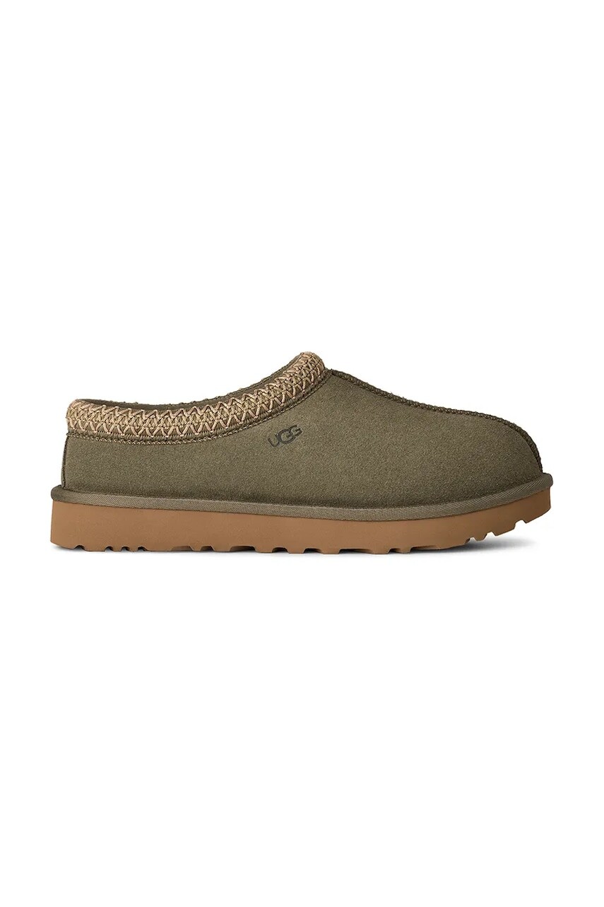 Semišové papuče UGG Tasman II zelená farba, 1174470.MSG
