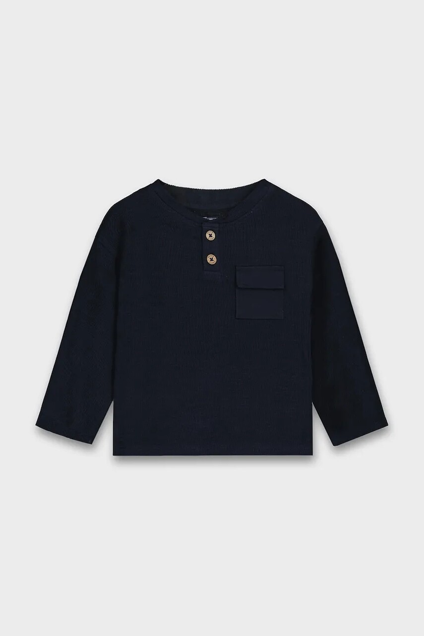 Tričko s dlhým rukávom pre bábätká Mayoral tmavomodrá farba, 2064