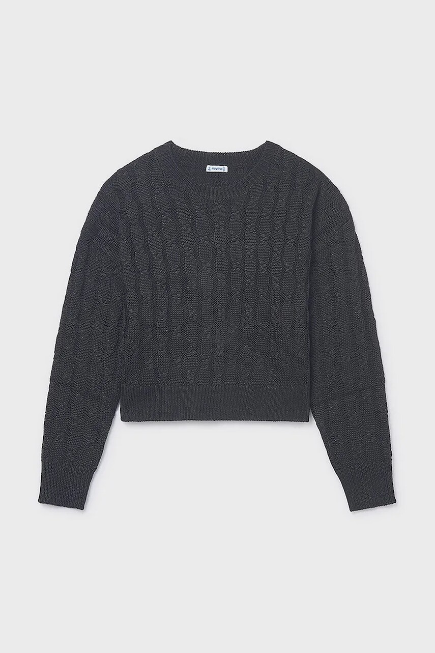 Detský sveter Mayoral čierna farba, 7309
