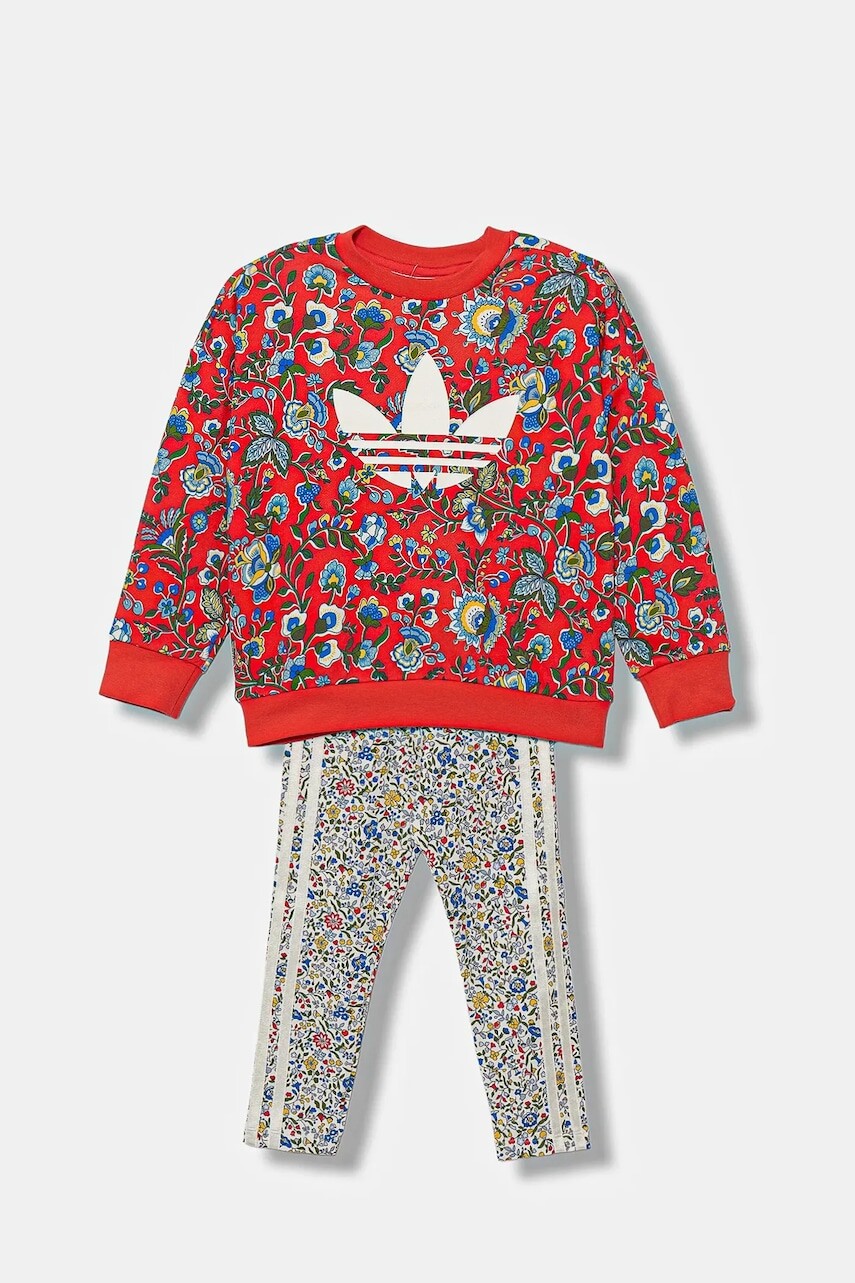 Detská tepláková súprava adidas Originals červená farba, JV7803