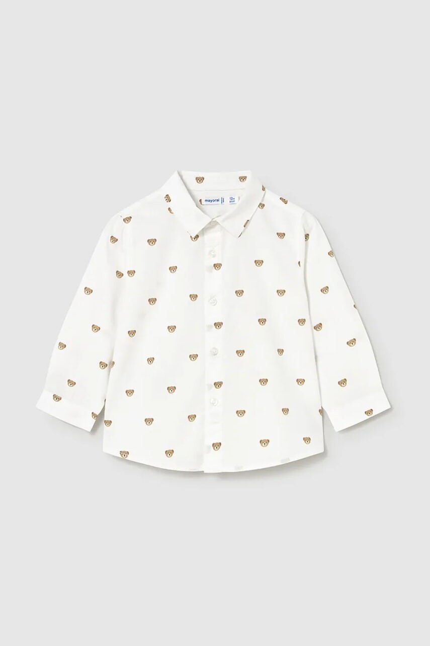 Košeľa pre bábätká Mayoral biela farba, 2107