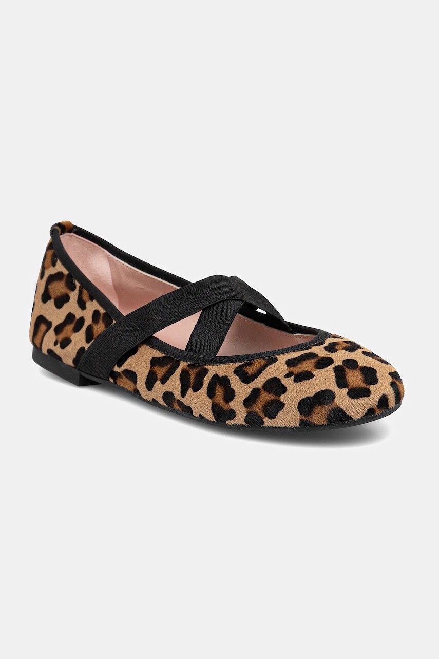 Kožené balerínky Pretty Ballerinas Nicole béžová farba, 52561_002