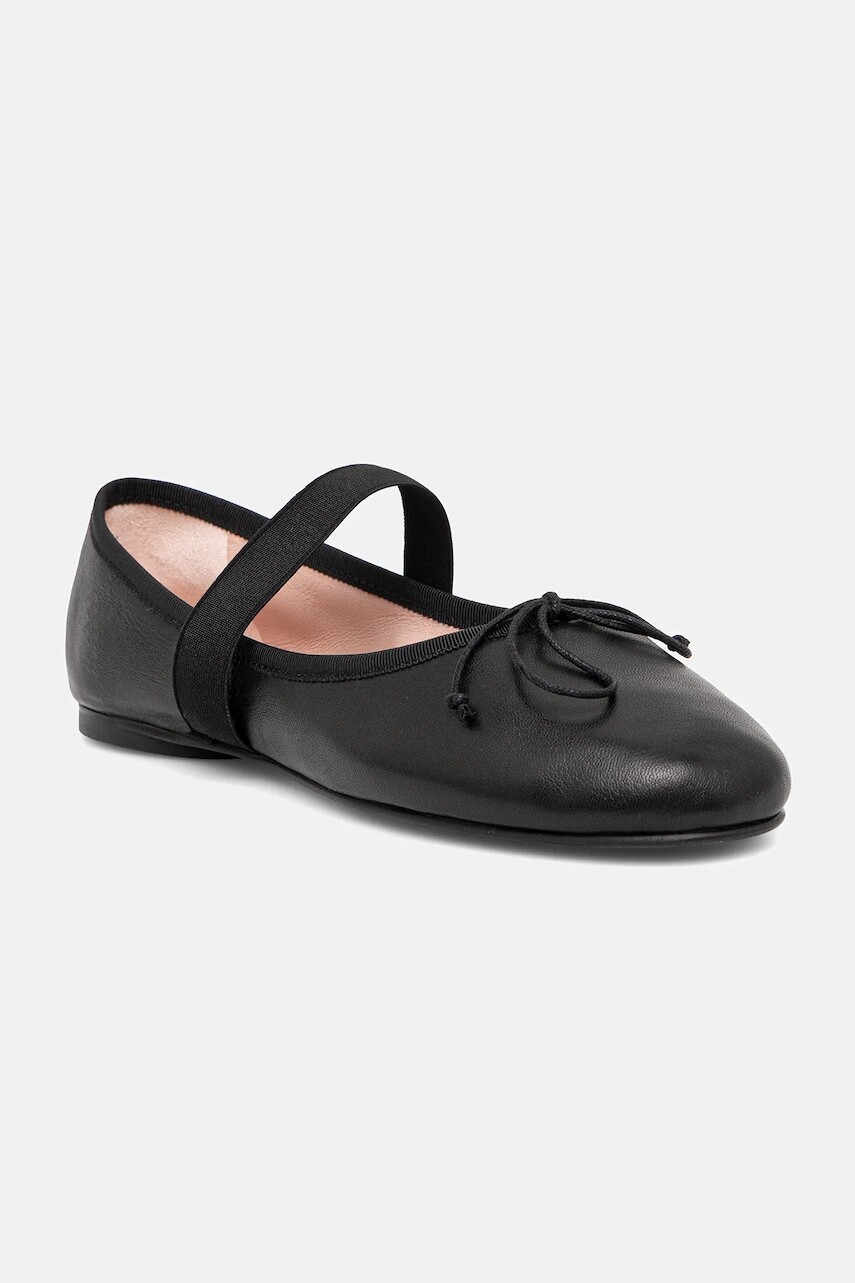 Kožené balerínky Pretty Ballerinas Lea čierna farba, 52537_001