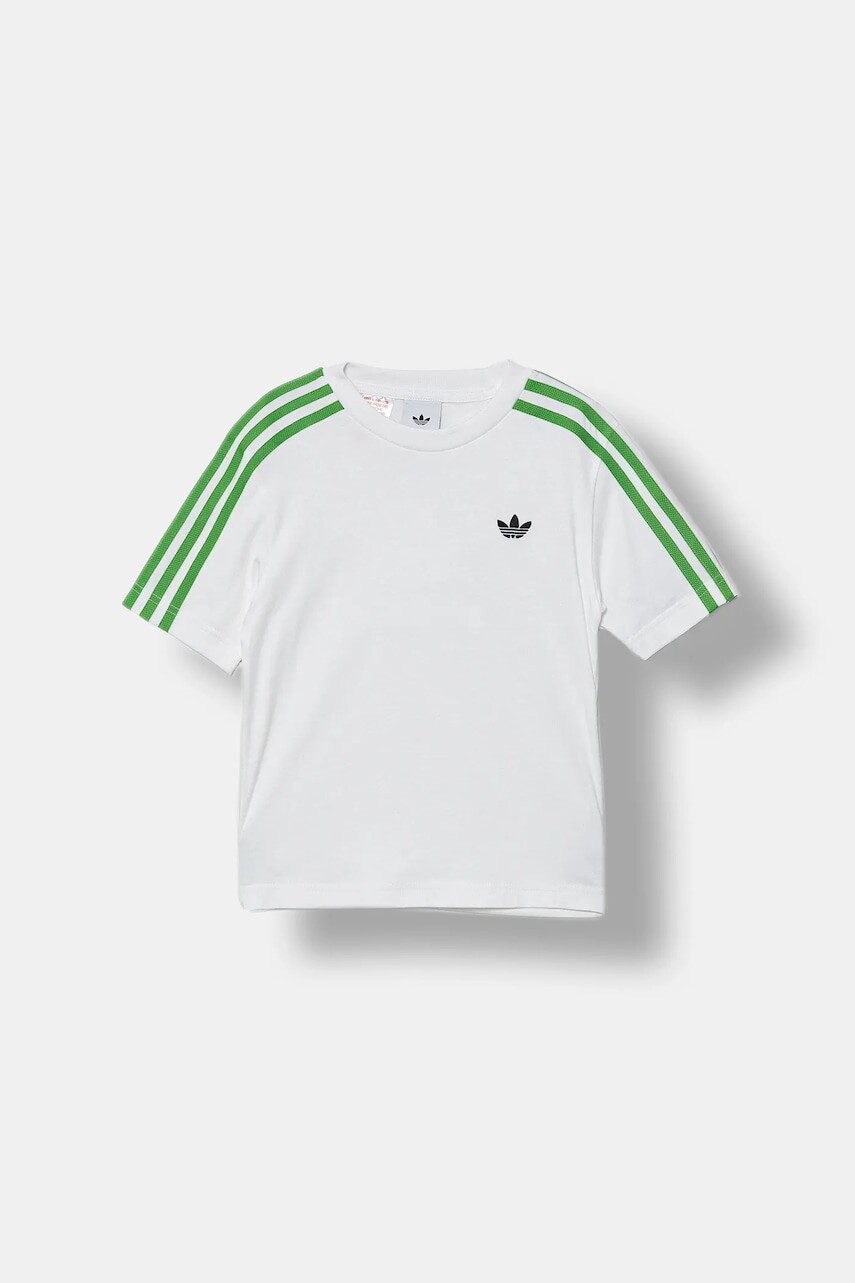 Detské bavlnené tričko adidas Originals biela farba, s potlačou, JW5329