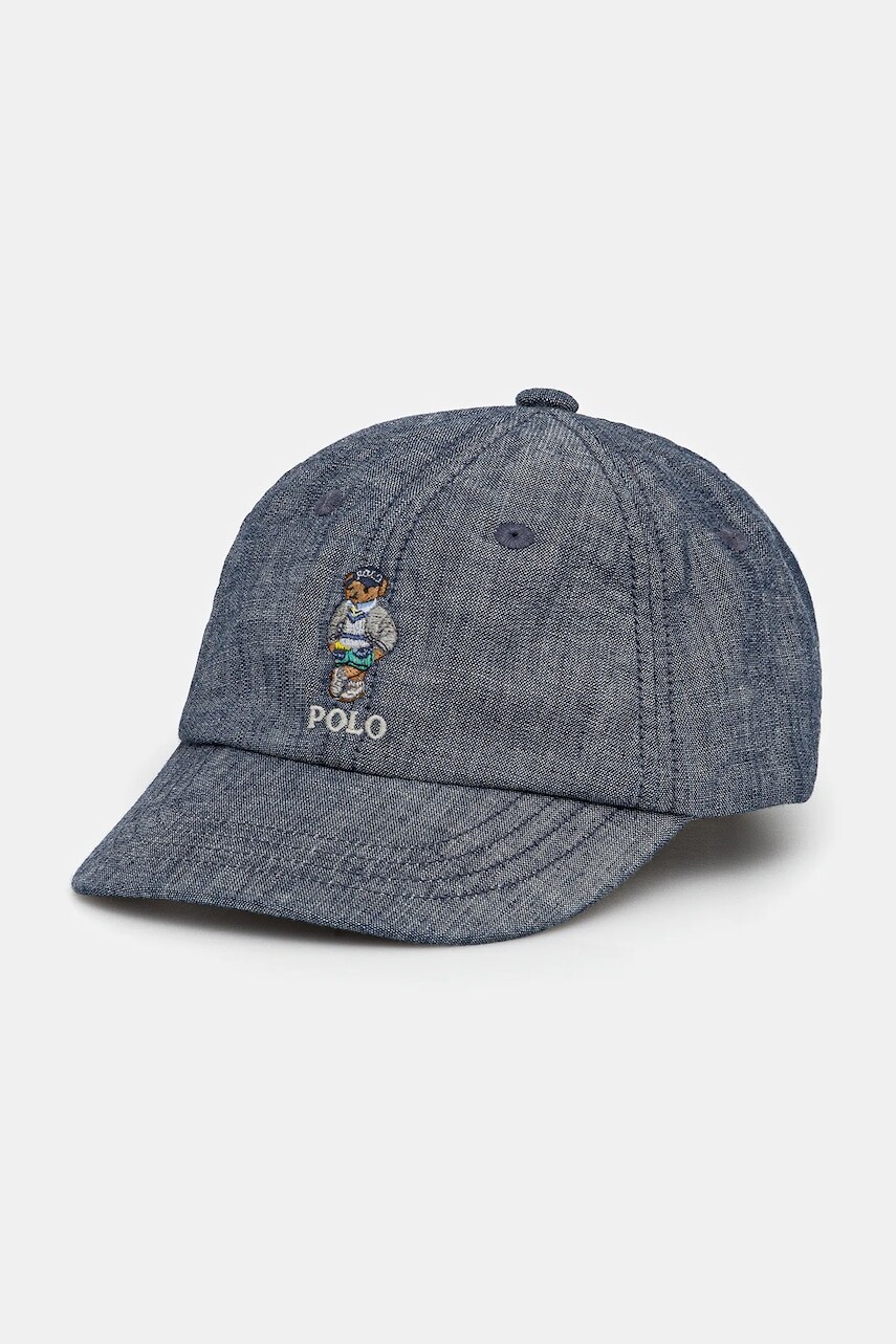 Bavlnená šiltovka Polo Ralph Lauren modrá farba, 320971817001