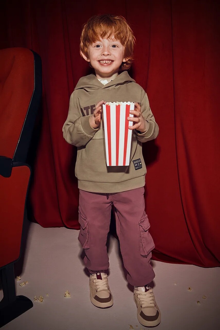 Detské nohavice Mayoral cargo soft bordová farba, jednofarebné, 4567