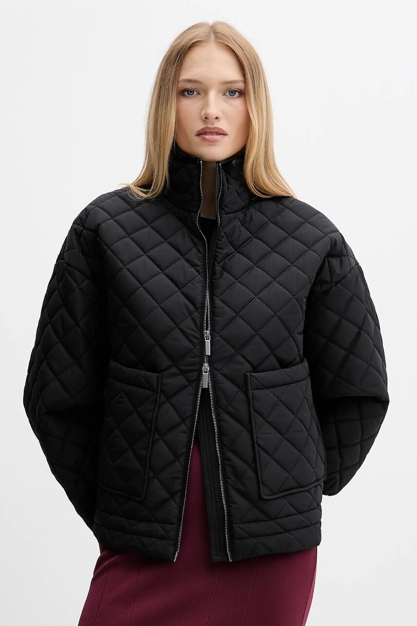 Bunda Armani Exchange čierna farba, prechodná, oversize, XW000683 AF16200