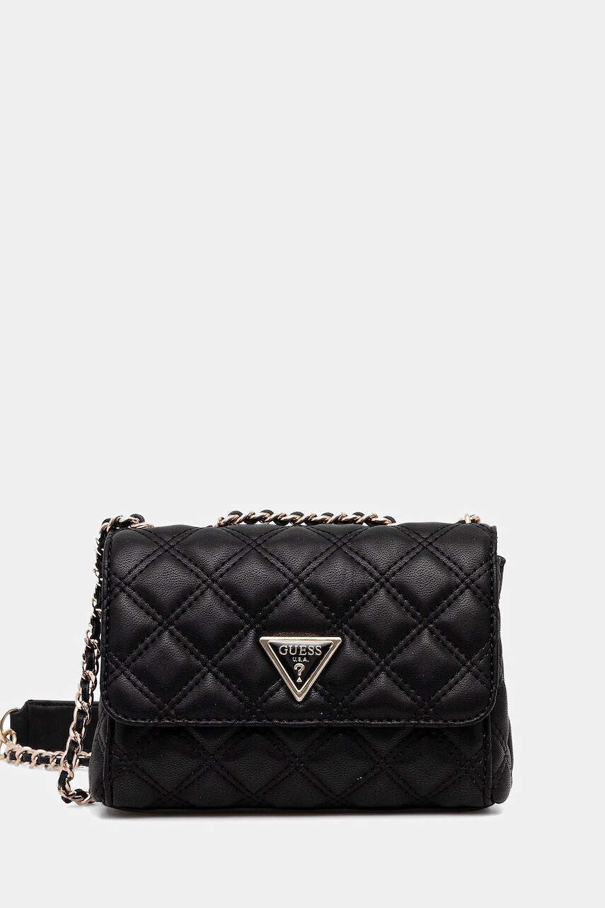 Kabelka Guess GIULLY čierna farba, HWQG96 73740