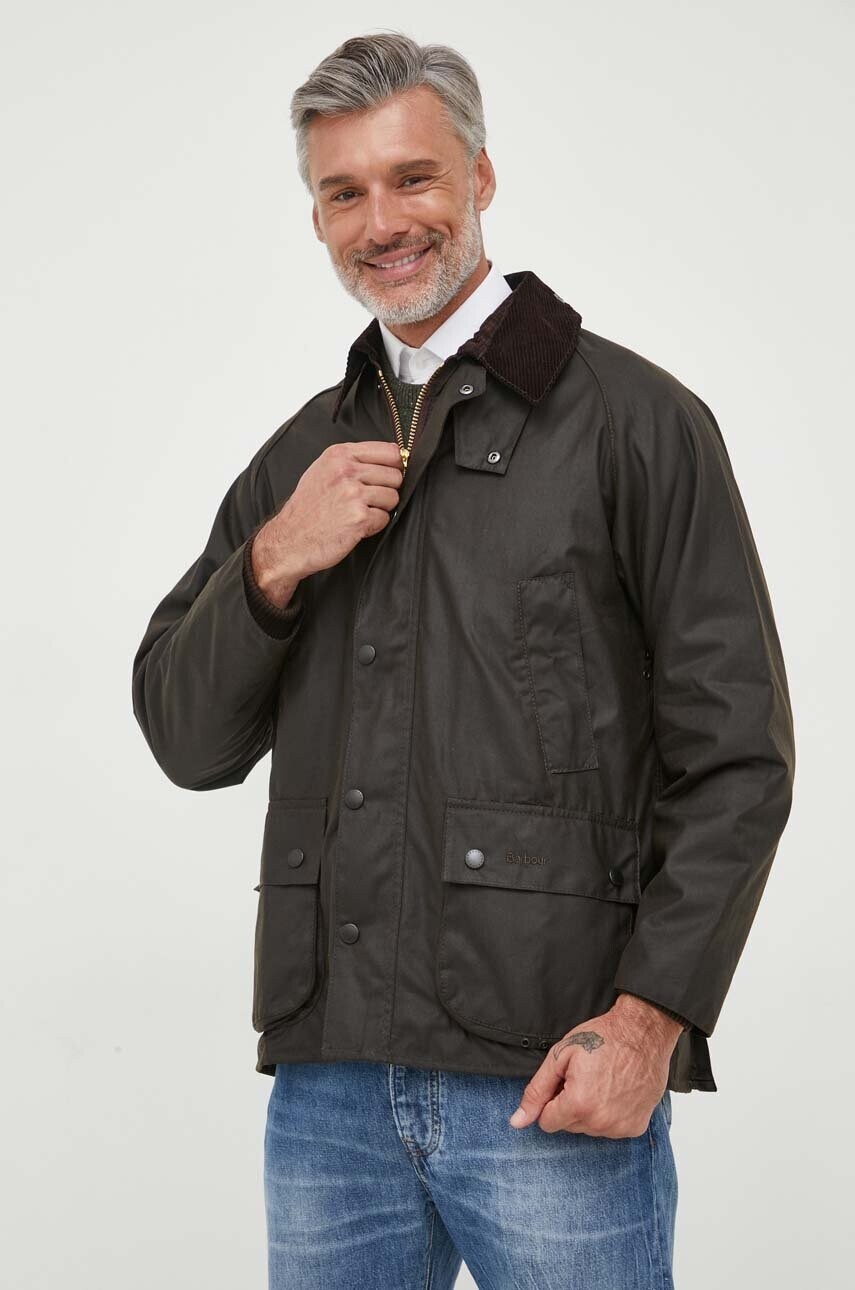 Bavlnená bunda Barbour Classic Bedale Wax Jacket hnedá farba, prechodná, MWX0010
