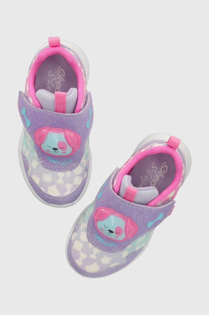 Detské tenisky Skechers GLIMMER KICKS fialová farba
