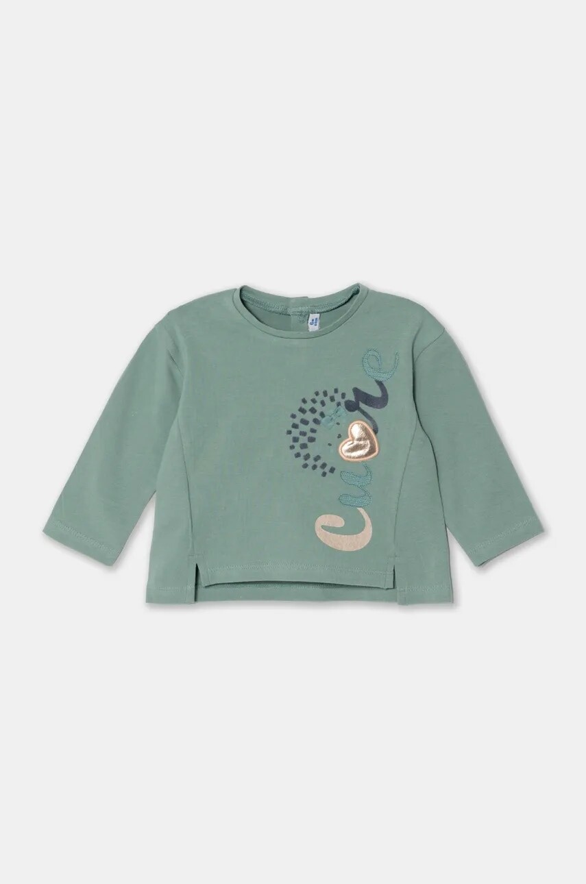 Tričko s dlhým rukávom pre bábätká Mayoral tyrkysová farba, 2050