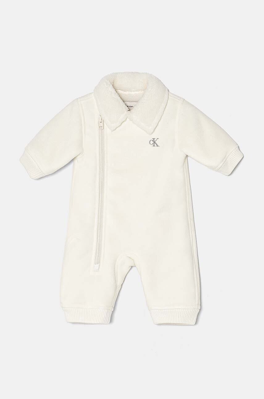 Overal pre bábätká Calvin Klein Jeans béžová farba, IN0IN00255