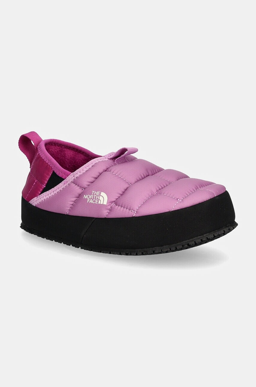 Detské papuče The North Face THERMOBALL TRACTION MULE II fialová farba, NF0A39UX8I51