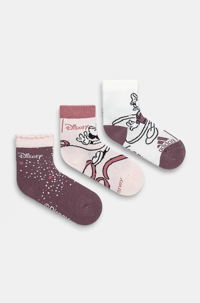 Detské ponožky adidas Performance LK MD 3PP SO 3-pak ružová farba, IW1123