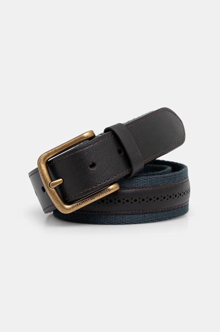 Opasok Tommy Hilfiger pánsky, hnedá farba, AM0AM12812