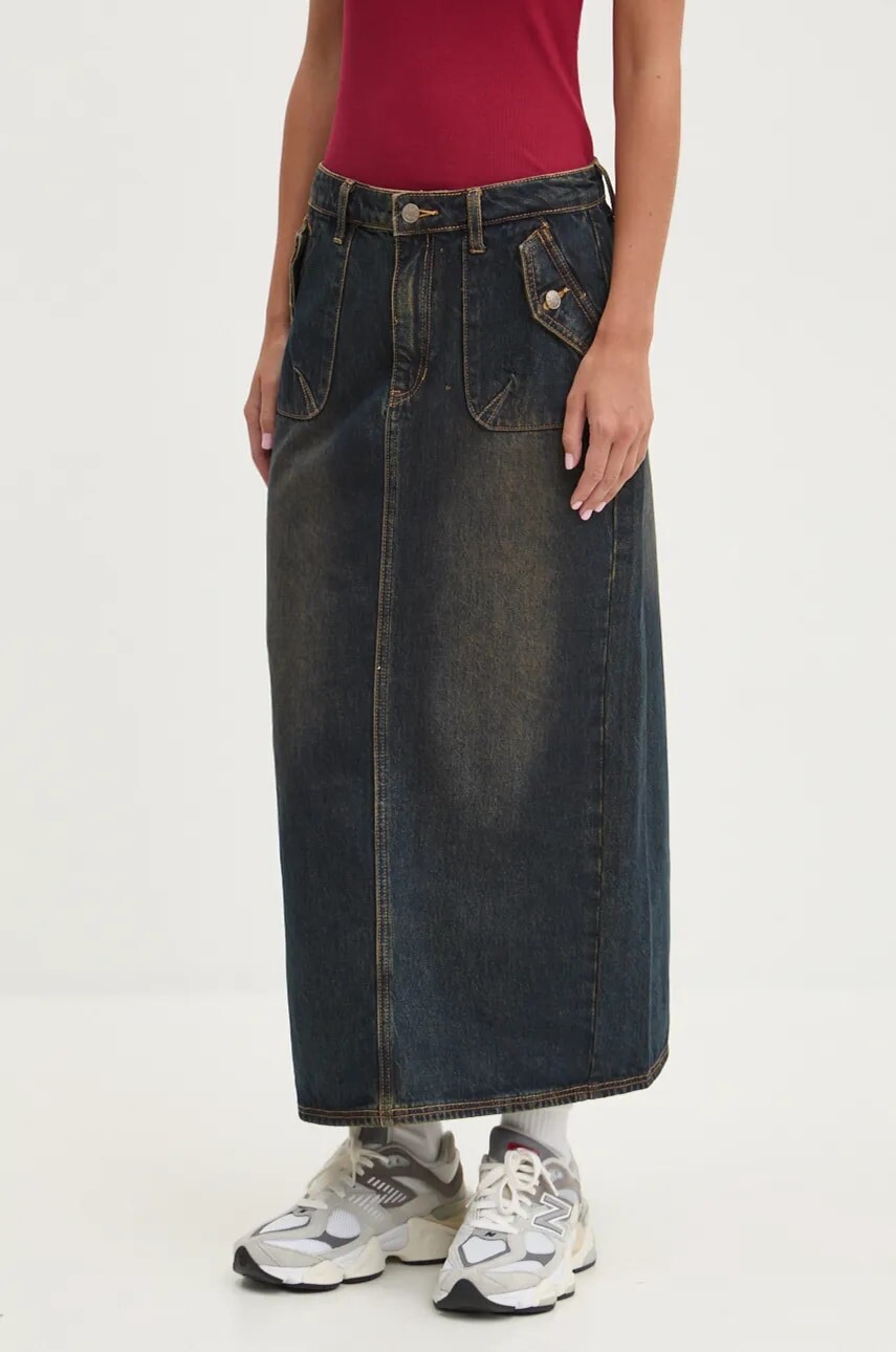 Sukňa Guess Originals midi, áčkový strih, W4BG48 D4XY0