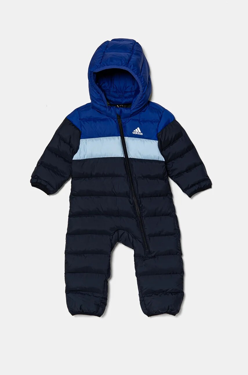 Detský overal adidas I SNOWSUIT tmavomodrá farba, IV9513