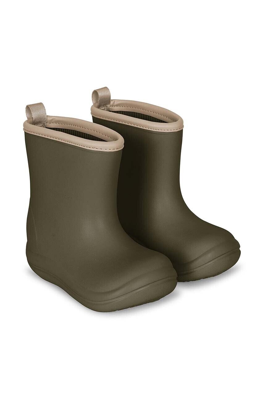Detské gumáky Konges Sløjd LUC LIGHTWEIGHT RAIN BOOT zelená farba, KS100359