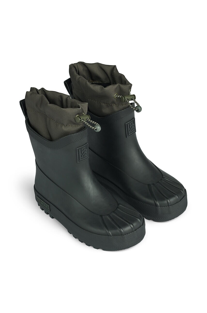 Detské gumáky Liewood Isaac Technical Rainboot čierna farba, LW19230