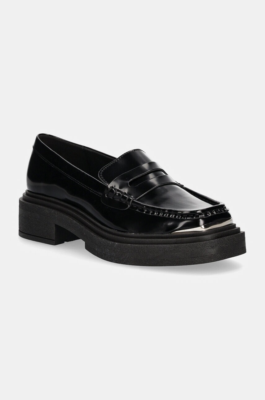 Mokasíny Steve Madden Charming dámske, čierna farba, na platforme, SM11003223