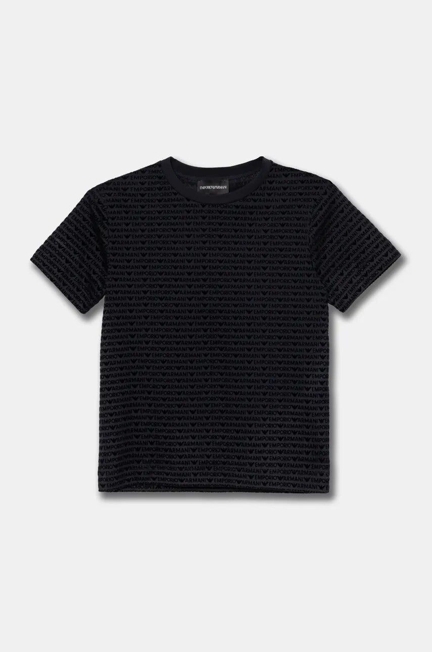 Tričko Emporio Armani tmavomodrá farba, vzorované, 6D4TD5 1JOSZ