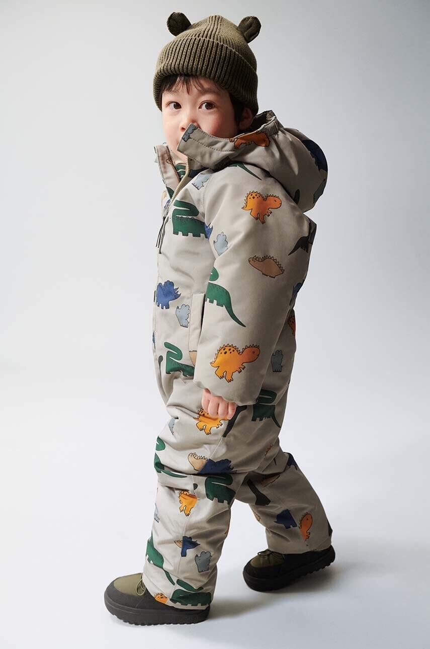Detský zimný overal Liewood Isa Snowsuit šedá farba, LW19437