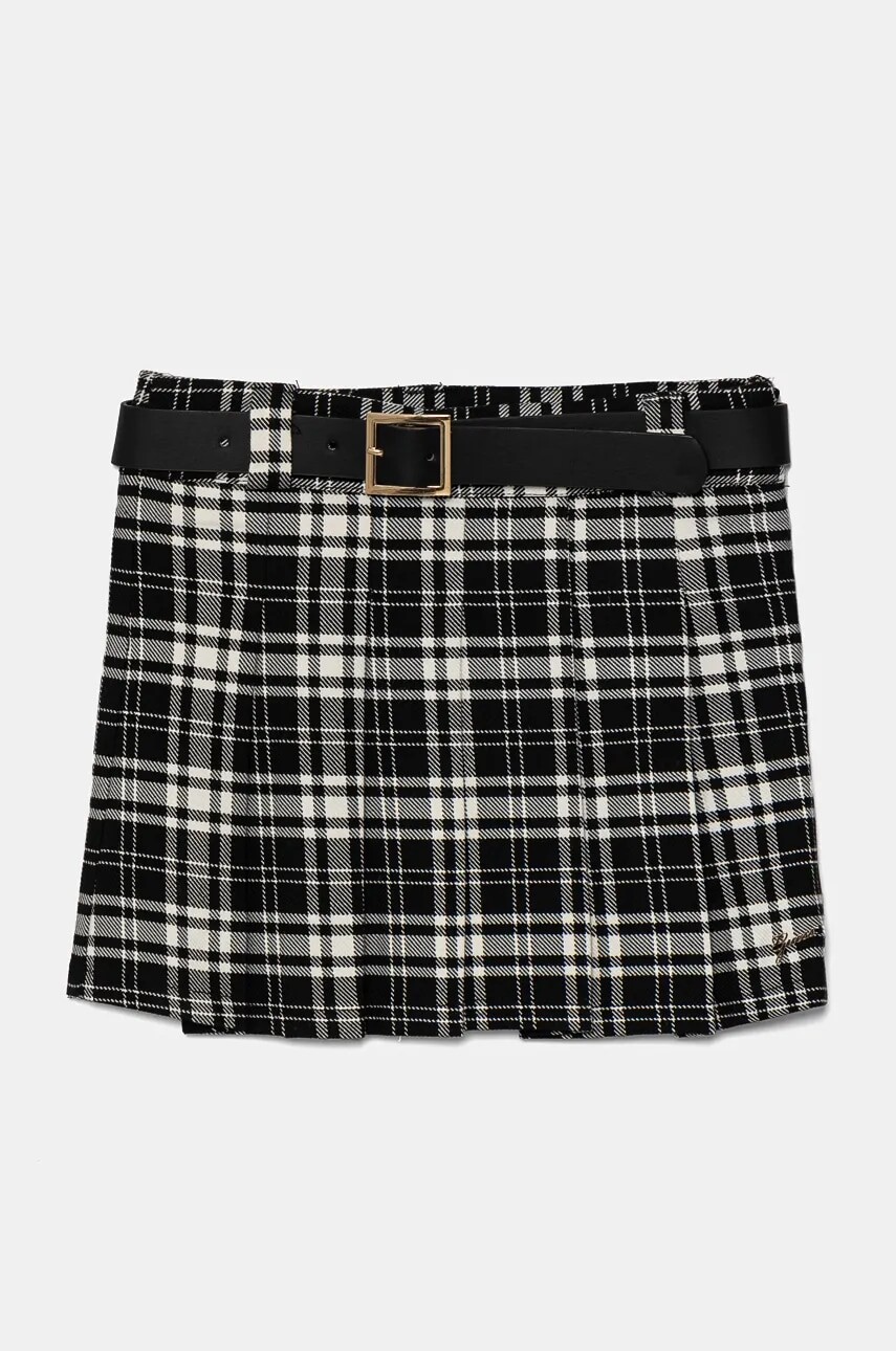 Dievčenská sukňa Guess čierna farba, mini, áčkový strih, J4BD06 WFT50