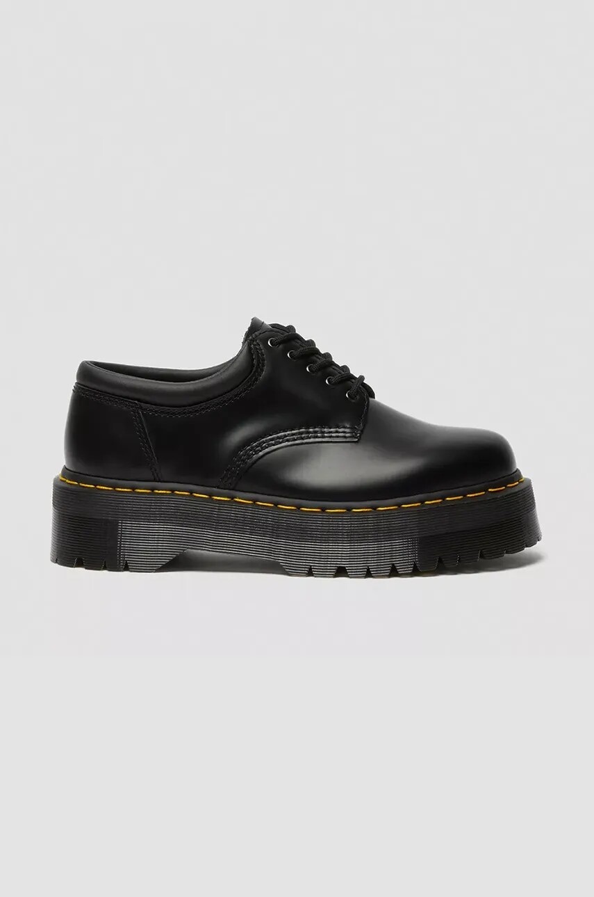 Kožené poltopánky Dr. Martens 8053 Quad čierna farba, DM24690001