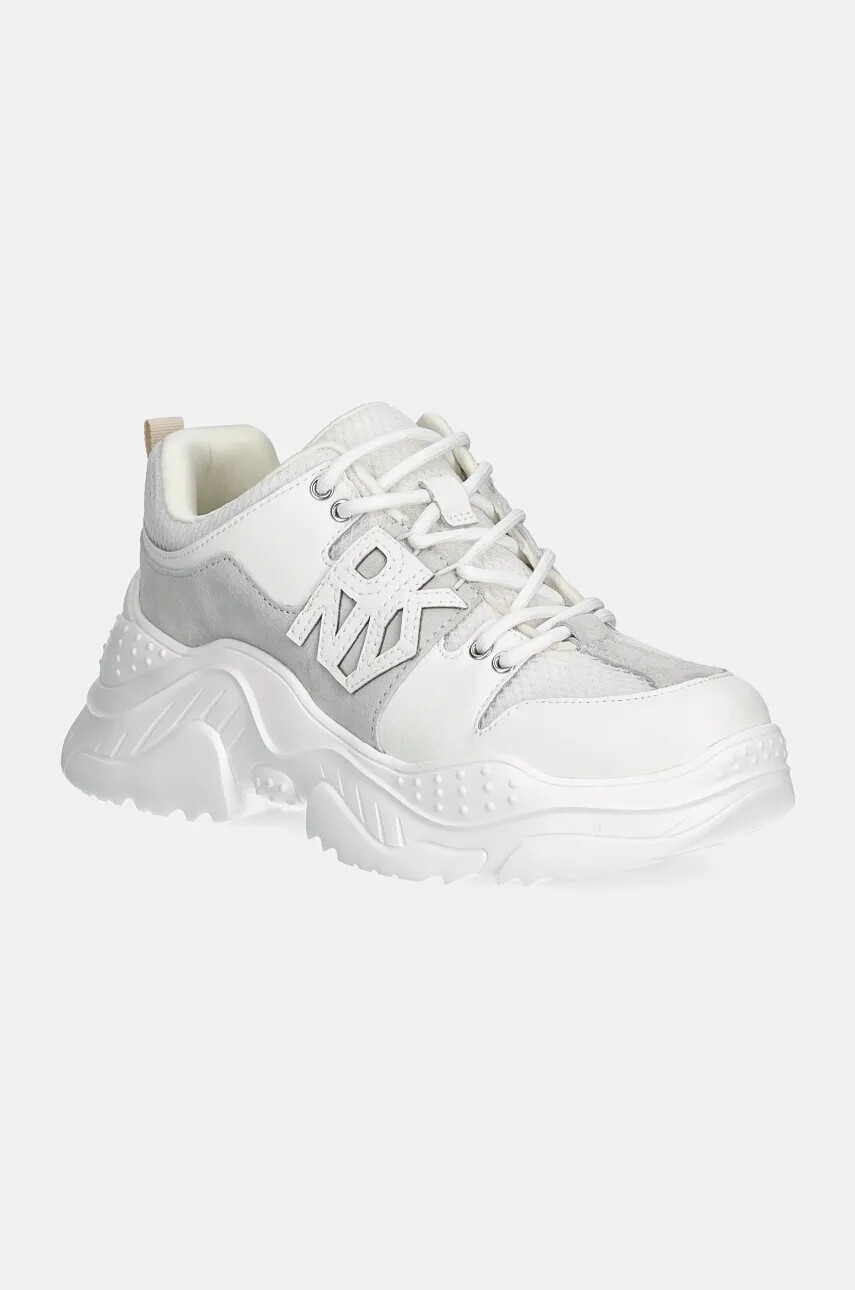 Kožené tenisky Dkny Odella šedá farba, K3436984