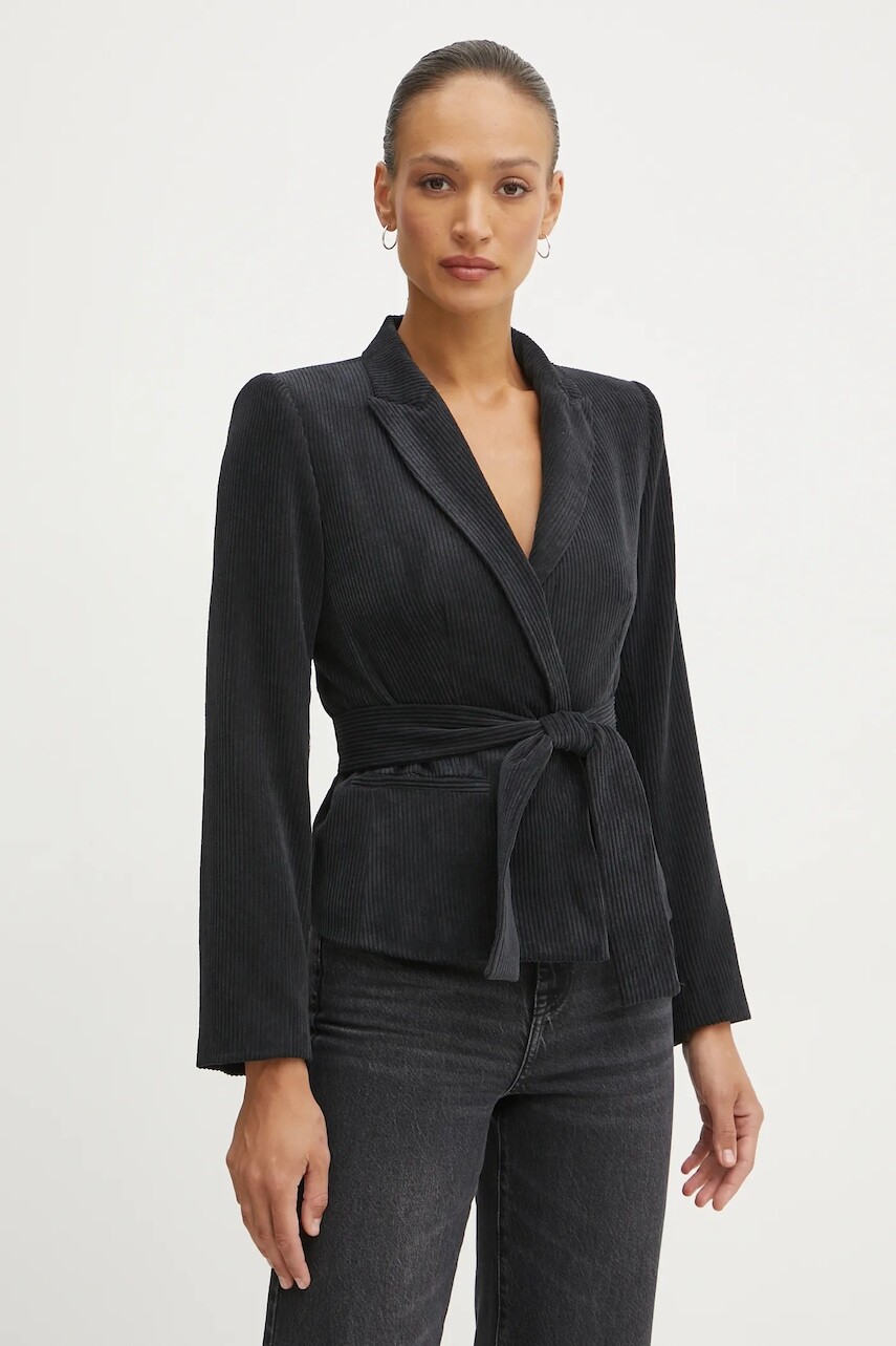 Menčestrové sako Armani Exchange ružová farba, bez zapínania, jednofarebné, 6DYG48 YN8ZZ