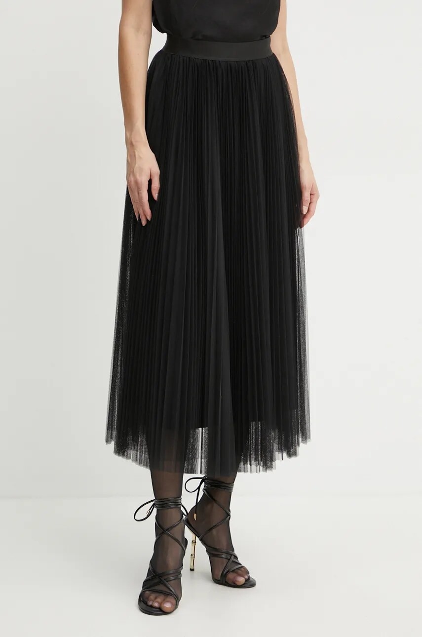 Sukňa Forte Forte čierna farba, maxi, áčkový strih, 13294_my skirt